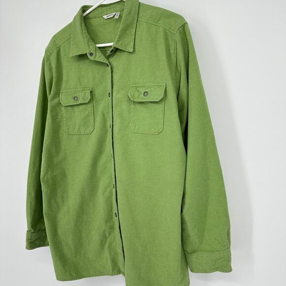 Woolrich Flannel Shirt MENS XXL Gorpcore Preppy Outdoor Nature Camping Green - Picture 4 of 8